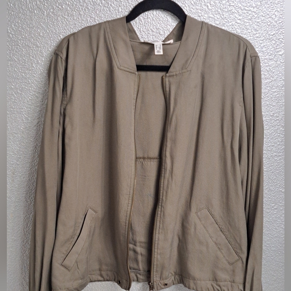 Addition Elle Olive Green Zip Up Jacket    Size 1X - Picture 12 of 13